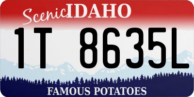 ID license plate 1T8635L