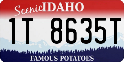 ID license plate 1T8635T