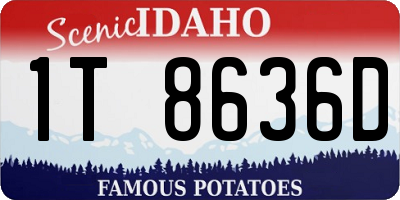 ID license plate 1T8636D
