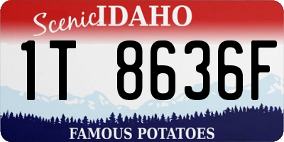 ID license plate 1T8636F