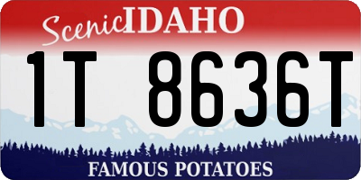 ID license plate 1T8636T