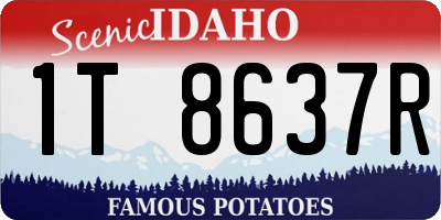 ID license plate 1T8637R