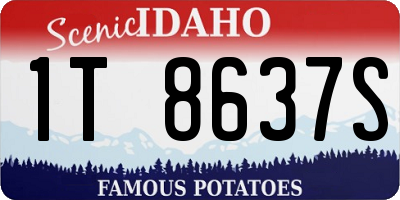 ID license plate 1T8637S