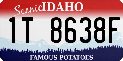 ID license plate 1T8638F