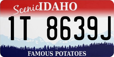 ID license plate 1T8639J