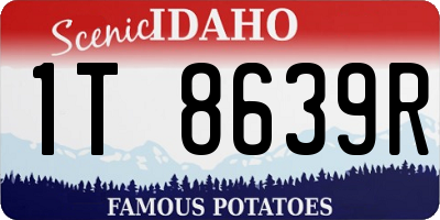 ID license plate 1T8639R