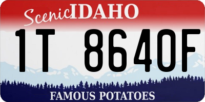 ID license plate 1T8640F