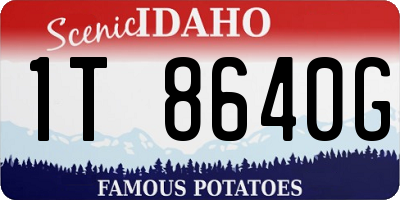 ID license plate 1T8640G