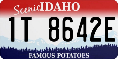 ID license plate 1T8642E