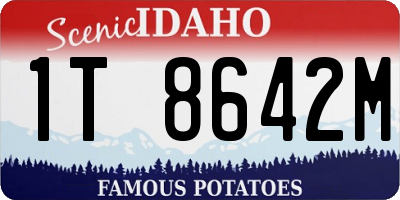 ID license plate 1T8642M