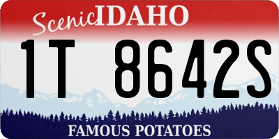 ID license plate 1T8642S