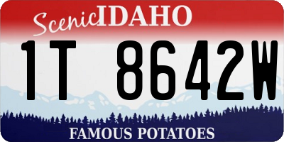 ID license plate 1T8642W