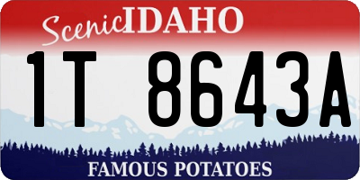 ID license plate 1T8643A