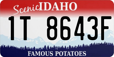 ID license plate 1T8643F