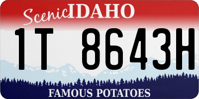 ID license plate 1T8643H