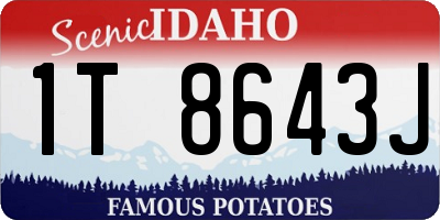 ID license plate 1T8643J