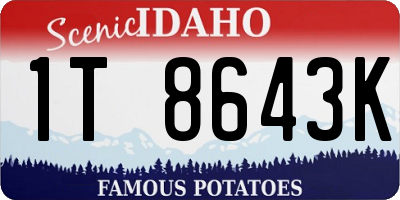 ID license plate 1T8643K