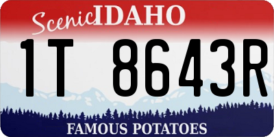 ID license plate 1T8643R
