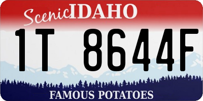 ID license plate 1T8644F