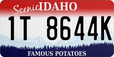 ID license plate 1T8644K