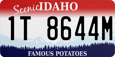 ID license plate 1T8644M