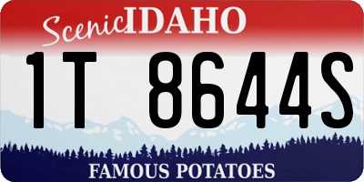 ID license plate 1T8644S