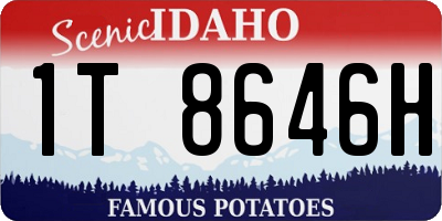 ID license plate 1T8646H