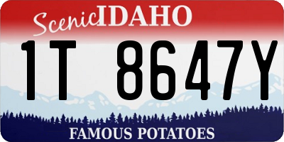 ID license plate 1T8647Y