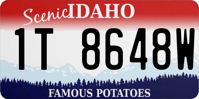 ID license plate 1T8648W