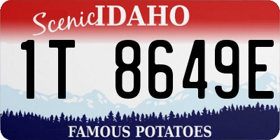 ID license plate 1T8649E