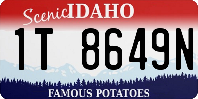 ID license plate 1T8649N