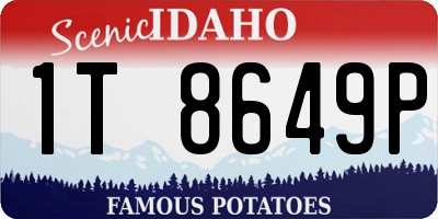 ID license plate 1T8649P