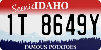 ID license plate 1T8649Y