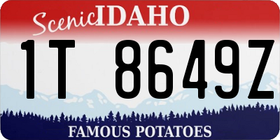 ID license plate 1T8649Z