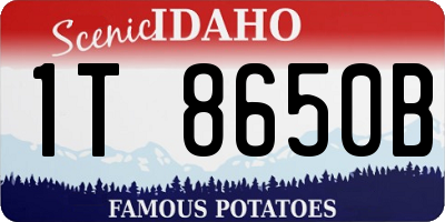 ID license plate 1T8650B