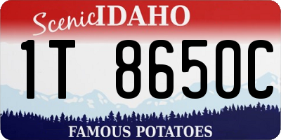 ID license plate 1T8650C