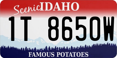 ID license plate 1T8650W