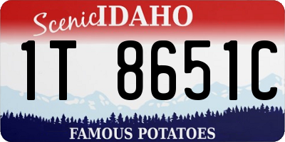 ID license plate 1T8651C