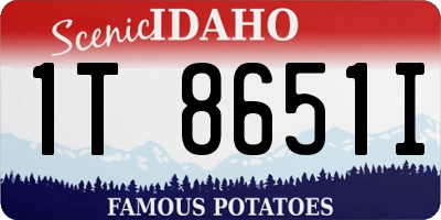 ID license plate 1T8651I