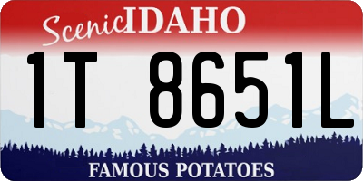 ID license plate 1T8651L