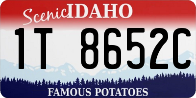 ID license plate 1T8652C