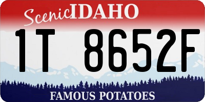ID license plate 1T8652F