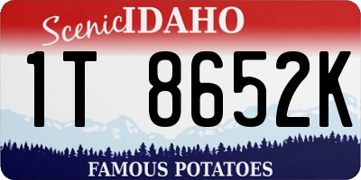 ID license plate 1T8652K