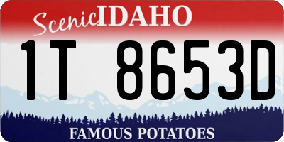 ID license plate 1T8653D