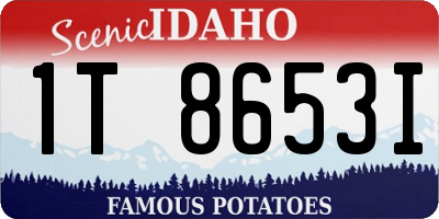 ID license plate 1T8653I
