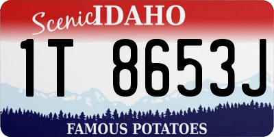 ID license plate 1T8653J