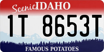 ID license plate 1T8653T