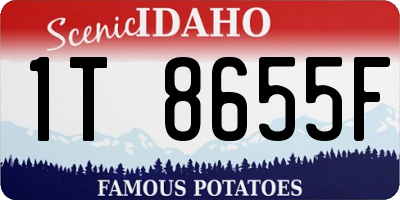 ID license plate 1T8655F
