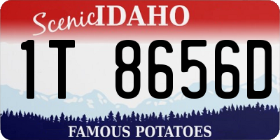ID license plate 1T8656D