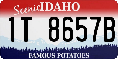 ID license plate 1T8657B